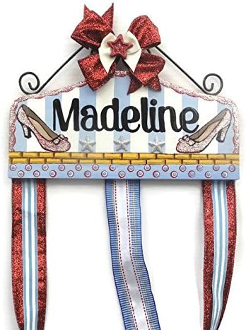 Wizard of Oz inspired Hair Bow Holder with Glitter Ruby Red Slippers