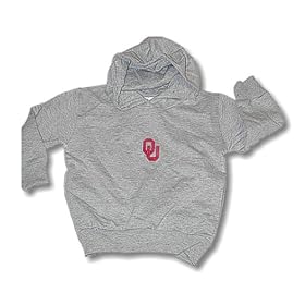 University of Oklahoma Sooners - Kids Grey Classic Interlocking OU Hooded Sweatshirt