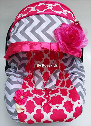 Infant Carseat Canopy Cover Pc Whole Caboodle Baby Car Seat Cover Kit  Cotton C030801