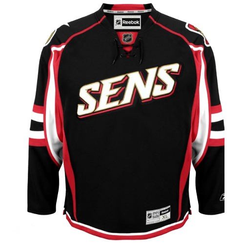 Ottawa Senator Jersey : Reebok Ottawa Senators Black Premier Hockey Jersey