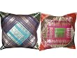 Home Decor-2 Blue Pink Ethnic Vintage Sari Zari Borders Toss Pillow Cushion Covers