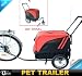 New Deluxe Pet DOG BIKE Bicycle Trailer Stroller 360 Swivel Wheel PET CARRIER
