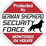 German Shepherd Dog Yard Sign Security Force German Shepherd