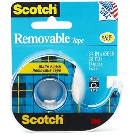 Scotch Removable Tape, 0.75 x 650 Inches (224)