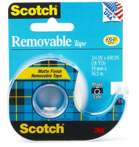 Scotch Removable Tape, 0.75 x 650 Inches (224)
