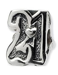 Reflection Beads Silver 21 Special Years Bead