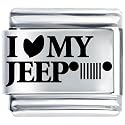 I Heart Jeep Letter Gift Italian Charm