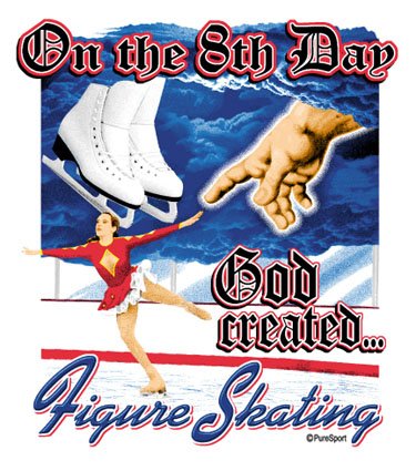 8th Day God Created Figure Skating T Shirt