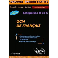 QCM de fran�ais : Cat�gories B et C