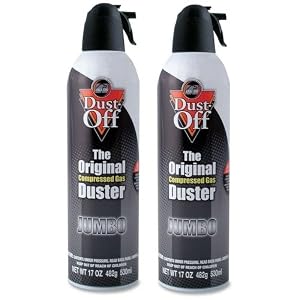 Dust Off&reg Disposable Compressed Gas Duster, 17 oz. Can, 2/Pack (FALDPSJMB2)
