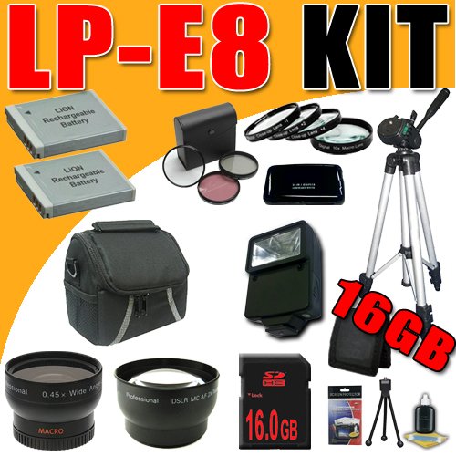 TWO LP-E8 Lithium Ion Replacement LPE8 Battery 