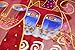 Laurel Burch Artistic Sequin Silk Scarf Crimson Cats