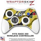 Camouflage Yellow Skin by WraptorSkinz TM fits XBOX 360 Wireless Controller (CONTROLLER NOT INCLUDED