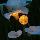  : Allsop Firefly Solar Garden Art with Crackle Glass Globe
