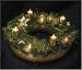 Christmas Advent Ring with Light Candles & Star Decorations