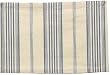 Durable Hand Woven Hemmed 100% Cotton Colorful Blue and White Striped Placemat 13x19 Inches Set / 6