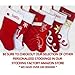 Velvet Red/Olive Cuff Ribbon Snowflake Custom Christmas Stockings Monogramed