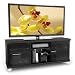 Sonax E-0265-CH Holland Hollow Core 60-Inch TV Gaming Component Bench, Ravenwood Black