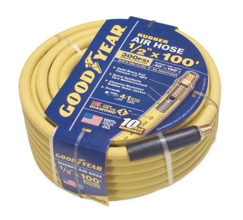 GOODYEAR by Michigan Industrial Tools 46566 1/2-Inch by 100-Feet 300 PSI Rubber Air Hose
