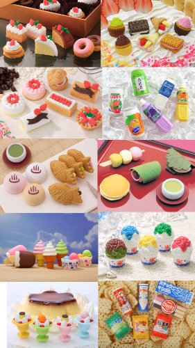 Iwako Japanese Erasers. 62pcs. /Desert & Snack Time