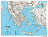 Map of Greece Maps Art Poster Print, 31x24
