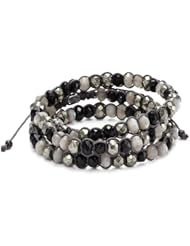 M.Cohen Handmade Designs Three Wrap Mixed Stone Bracelet