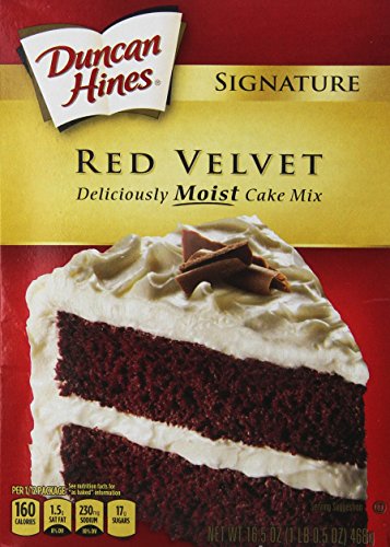 Duncan Hines Signature Red Velvet Cake Mix, 16.5-Ounce Boxes (Pack of 6)