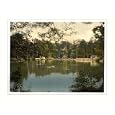 Royal Military College bathing lake Sandhurst Camberley England, c. 1890s, S-UNF