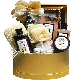 Sophisticated Luxury Vanilla Spa Bath and Body Gift Basket Set