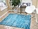 Feraghan/New City New Floral City Contemporary Modern Area Rug, 2' x 3', Light Blue/White