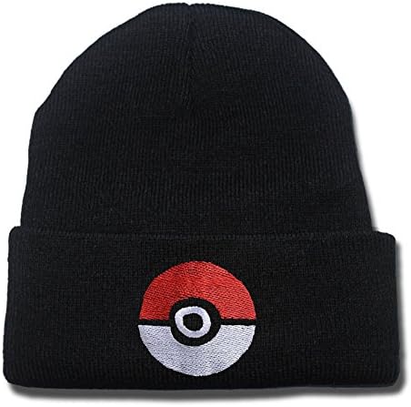 KIMUS Pokemon Pokeball Logo Beanie Fashion Unisex Embroidery Beanies Skullies Knitted Hats Skull Caps