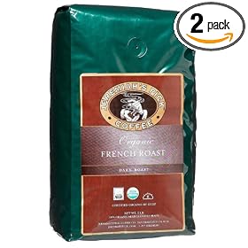 Jeremiah's Pick Coffee Co. Organic French Roast Whole Beans, 32-Ounce Bag (Pack of 2)