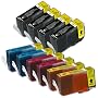 Canon i560 and Pixma iP3000 Compatible Set of 10 Ink Cartridges: 4 Blck, 2 each C/M/Y by 4inkjets/LD