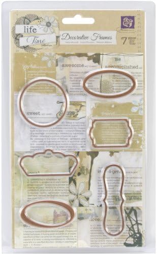 Prima - Lifetime Collection - Metal Embellishments - Newsprint Mini Frames