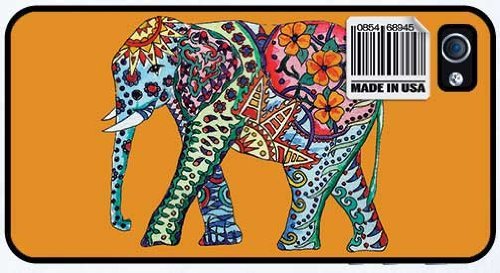 Elegant Elephant iPhone Case designed by TMC Cases (iPhone 4/4S Black Case)