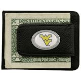 West Virginia Mountaineers Leather Card Holder & Money Clip