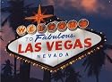 Las Vegas Metal Sign - Neon lights - Approx 16 x 12 Inches (410 x 
300mm)