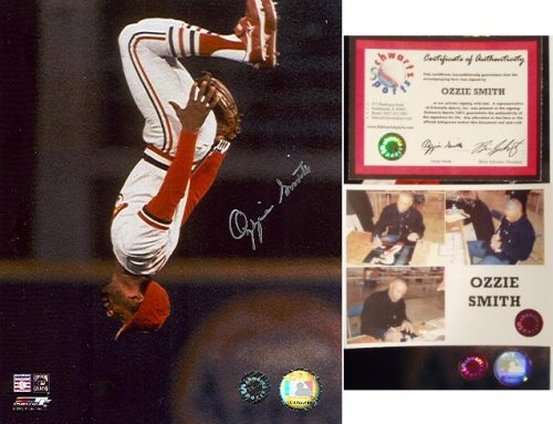 Ozzie Smith St. Louis Cardinals - Flip - Autographed 8x10 Photograph