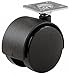 Shepherd Hardware 9403 2-Inch Office Chair Caster, Twin Wheel with Soft Tread, 1-1/2-Inch Sq. Plate, 75-lb Load Capacity, 2-Pack