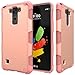 LG Stylo 2 Case,LG Stylus 2 Case,SLMY(TM) [Shockproof Series] Drop Protection Hybrid Dual Layer Armor Defender Protective Case Cover for LG G Stylo 2/Stylus 2/LS775（2016 Released) Rose Gold
