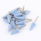 uxcell マウントポイント　研削ヘッド　メタル製　シルバートーン 3mmシャンク径 13mmヘッダサイズ 22個入り