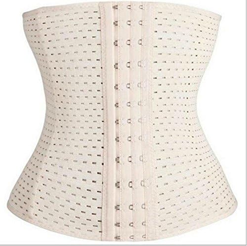 FIT SEXY YOU Women's Premium Breathable Waist Trainer Corset Girdle (Small, Nude)