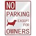 NO  PARKING BASSET HOUND EXCEPT FOR OWNERS  PARKING SIGN DOG