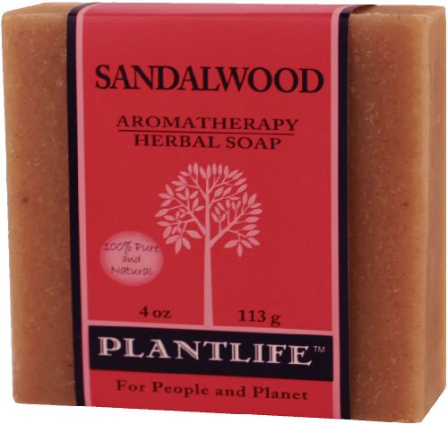 Sandalwood 100% Pure & Natural Aromatherapy Herbal Soap- 4 oz (113g)