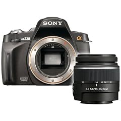 Sony DSLR-A230L SLR-Digitalkamera (10 Megapixel, BIONZ Bildprozessor) inkl. 18-55 mm Objektiv