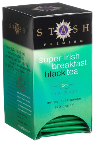 Stash Premium Super Irish Breakfast Black Tea, Tea Bags, 20-Count Boxes (Pack of 6) by Stash