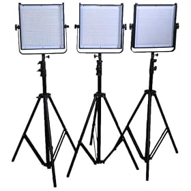 3-LED 1000 Video Light kit (Daylight, Spot)