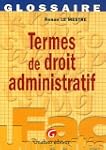 Termes de droit administratif