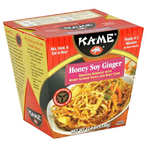 Ka-Me Noodle Box, Honey Soy Ginger, 11.6-Ounce Microwavable Cartons (Pack of 12) by Honey