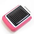 GSI Super Quality Mini External 550mAh Mobile Backup Battery Rapid Power Station - Charge With Solar Sun Energy Or With Cable - For Apple iPhone 3G/3GS/4/4G And iPod Nano, Touch, Classic, Mini, Shuffle And Video Series - Great Travel Accessory - Pink
